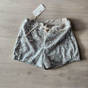 Baben Silver sequin shorts size Medium